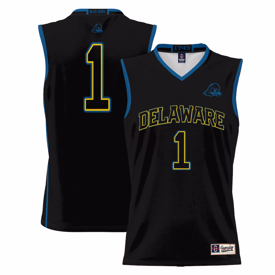 #1  Delaware Fightin' Blue Hens GameDay Greats  Lightweight Basketball Jersey - Black - ujerseystore