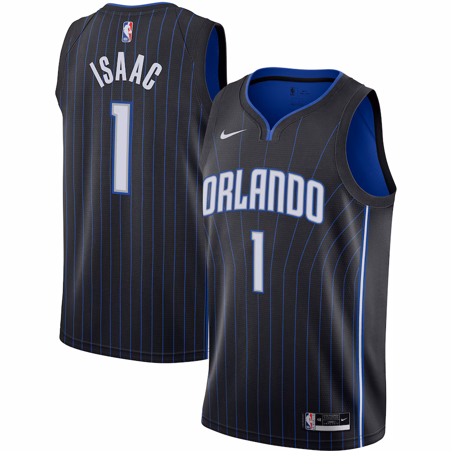 Men's Orlando Magic Jonathan Isaac Nike Black Swingman Jersey - Icon Edition - ujerseystore