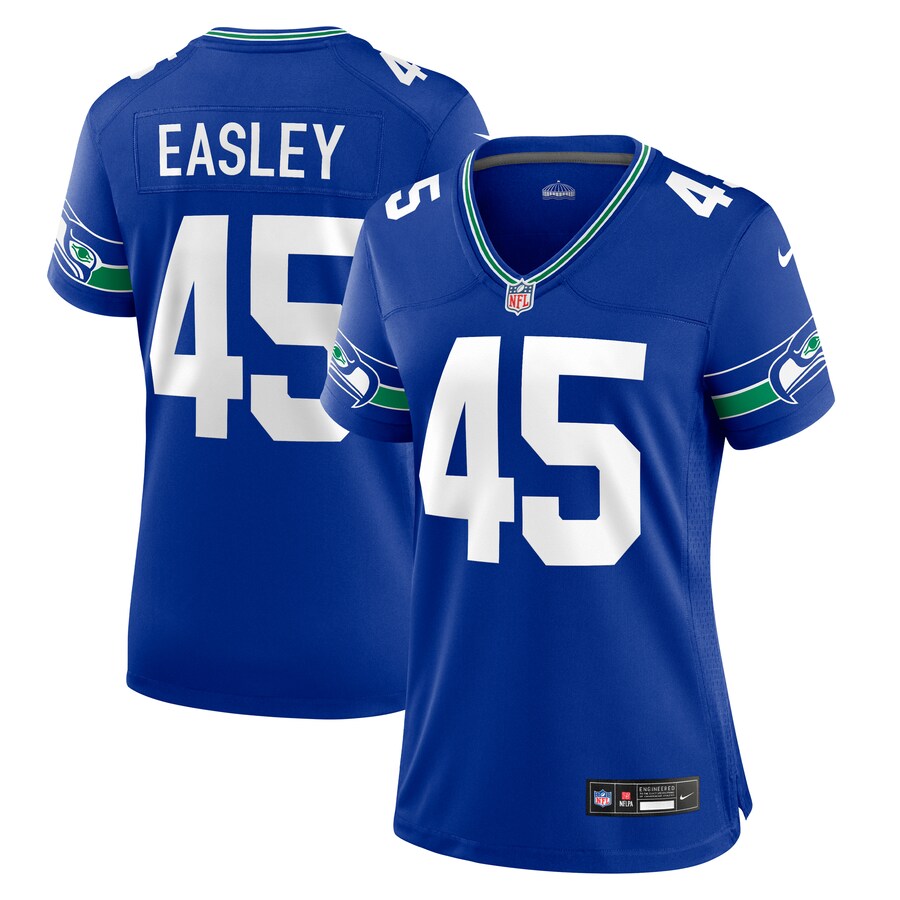 Women's Seattle Seahawks Kenny Easley Nike Royal Throwback Retired Player Game Jersey - ujerseystore