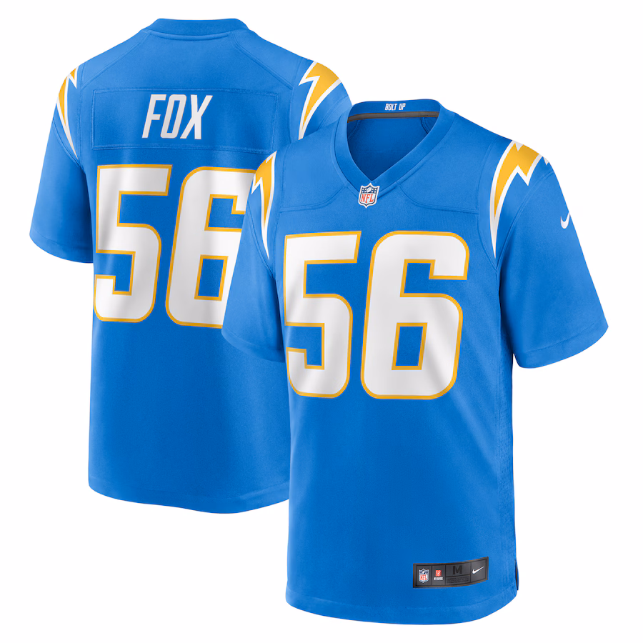 Men's Los Angeles Chargers Morgan Fox Nike Powder Blue Player Game Jersey - ujerseystore