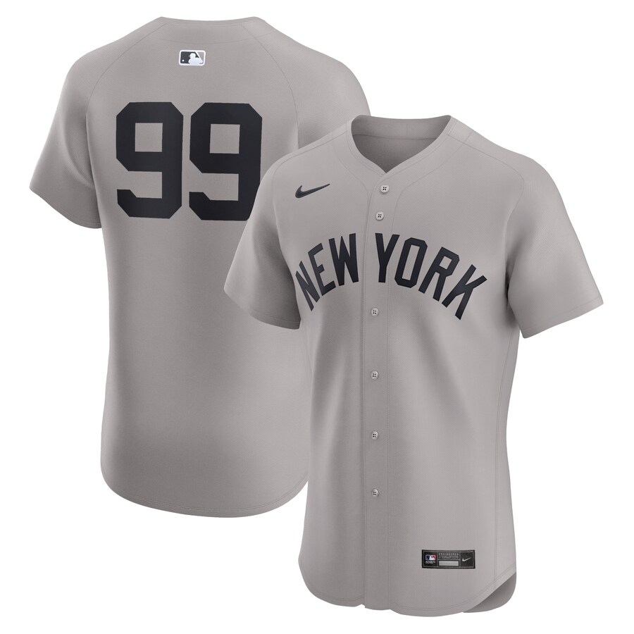 Men's New York Yankees Aaron Judge Nike Gray Road Elite Player Jersey - ujerseystore