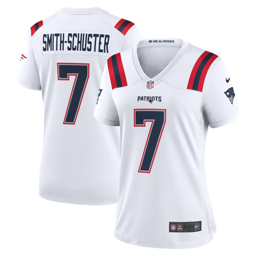 Women's New England Patriots JuJu Smith-Schuster Nike White Game Player Jersey - ujerseystore