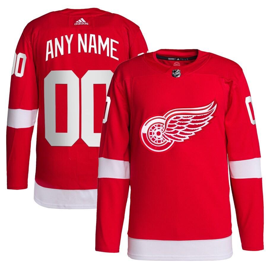 Men's Detroit Red Wings adidas Red Home Primegreen Authentic Pro Custom Jersey - ujerseystore