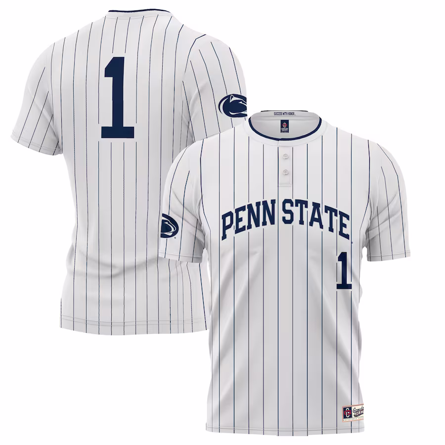 #1 Penn State Nittany Lions GameDay Greats Youth Lightweight Softball Jersey - White - ujerseystore