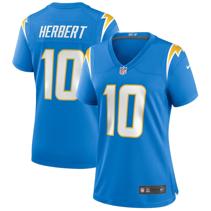 Women's Los Angeles Chargers Justin Herbert Nike Powder Blue Game Jersey - ujerseystore