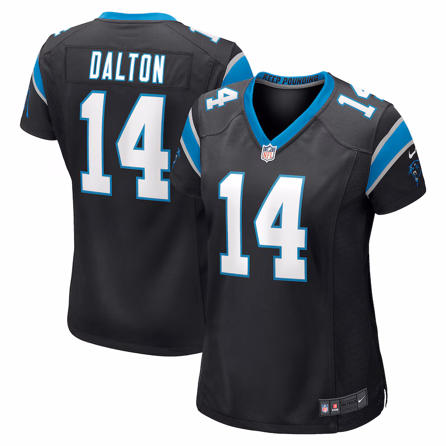 Women's Carolina Panthers Andy Dalton Nike Black Game Player Jersey - ujerseystore