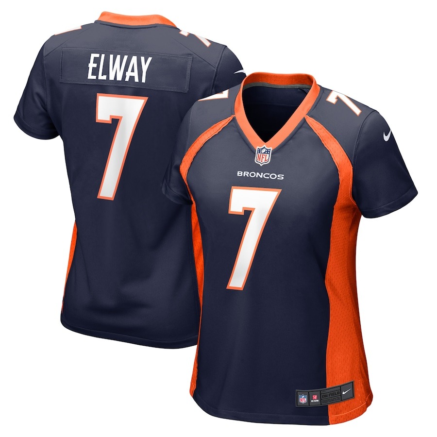 Women's Denver Broncos John Elway Nike Navy Retired Player Jersey - ujerseystore