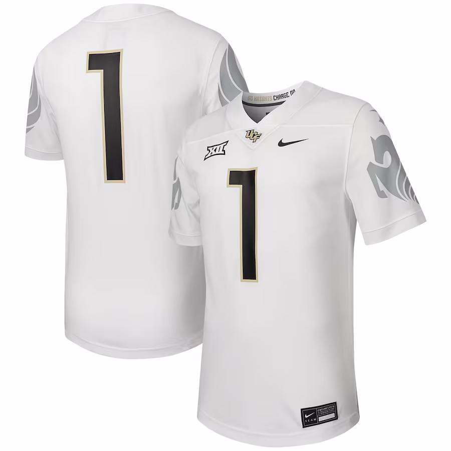 #1 UCF Knights Nike Untouchable Football Replica Jersey - White - ujerseystore