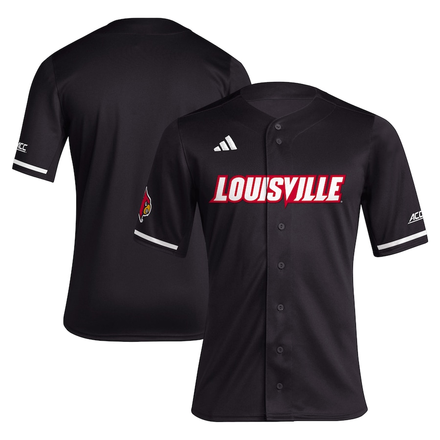 Men's adidas Black Louisville Cardinals Replica Baseball Jersey - ujerseystore