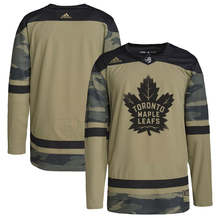Toronto Maple Leafs adidas Camo Logo Military Appreciation Team Authentic Practice Jersey - ujerseystore