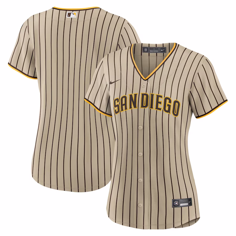 Women's San Diego Padres Nike Tan Alternate Replica Team Jersey - ujerseystore