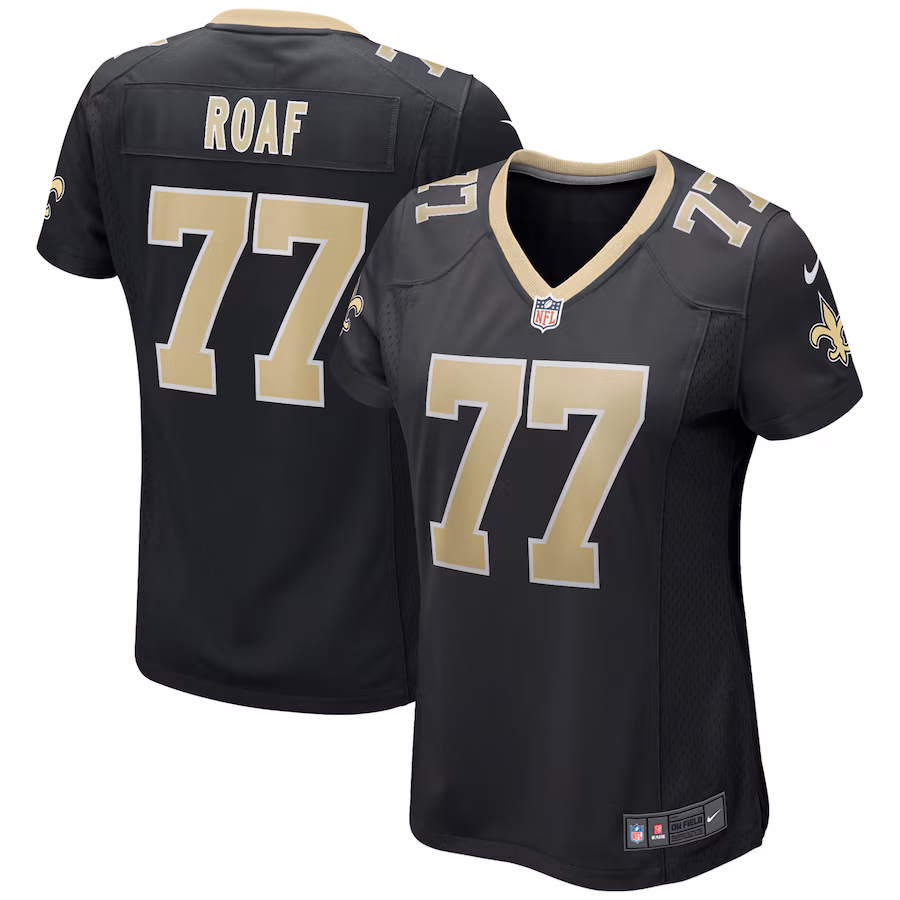 Women's New Orleans Saints Willie Roaf Nike Black Game Retired Player Jersey - ujerseystore