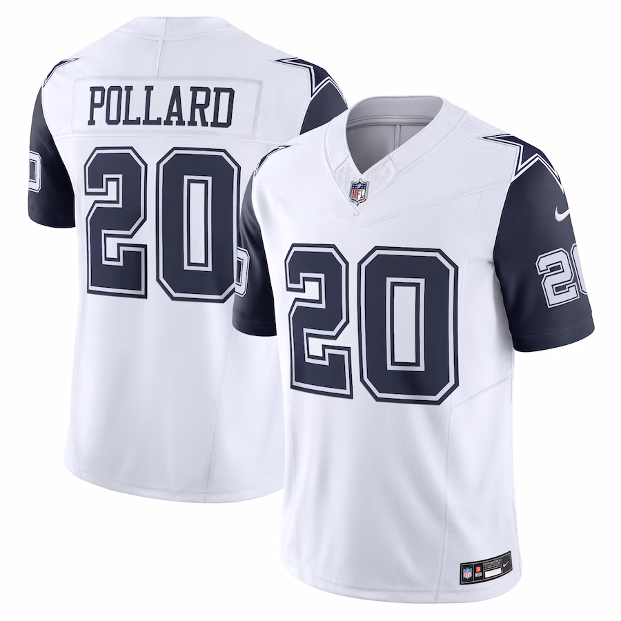 Men's Dallas Cowboys Tony Pollard Nike White Vapor F.U.S.E. Limited Jersey - ujerseystore