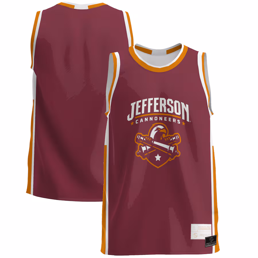 Men's ProSphere Maroon Jefferson Community College Cannoneers  Basketball Jersey - ujerseystore