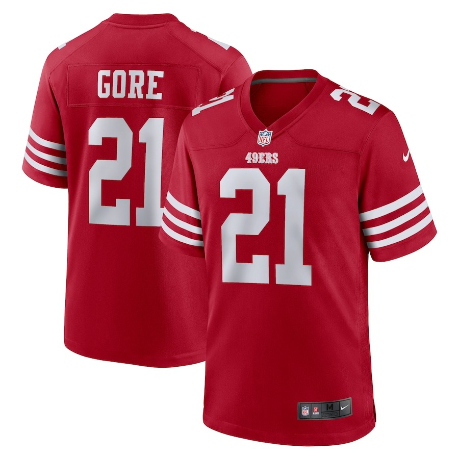 Men's San Francisco 49ers Frank Gore Nike Scarlet Retired Player Game Jersey - ujerseystore