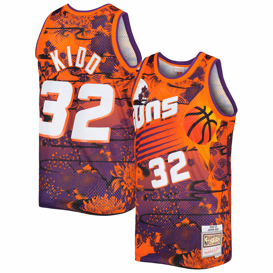 Men's Phoenix Suns Jason Kidd Mitchell & Ness Orange 1999/00 Hardwood Classics Lunar New Year Swingman Jersey - ujerseystore