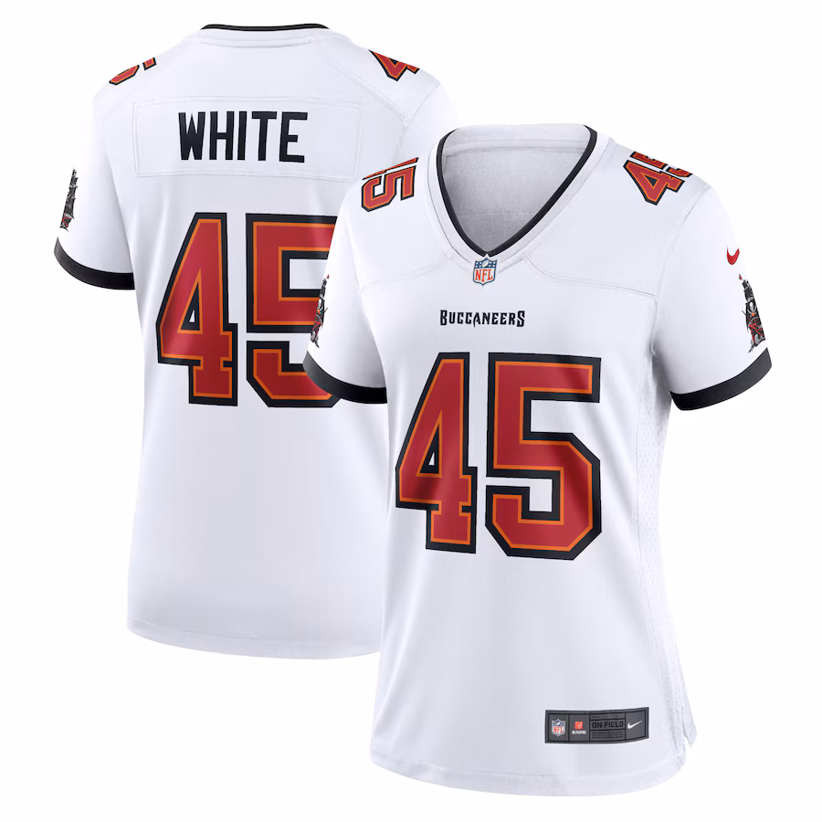 Women's Tampa Bay Buccaneers Devin White Nike White Game Jersey - ujerseystore