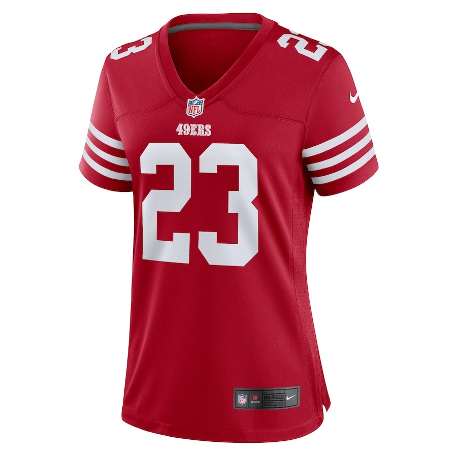 Women's San Francisco 49ers Christian McCaffrey Nike Scarlet Player Jersey - ujerseystore