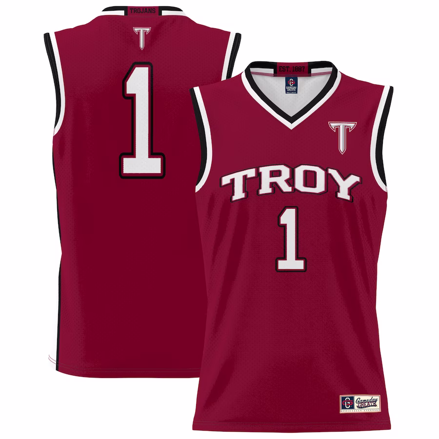 #1 Troy University Trojans GameDay Greats Unisex Lightweight Basketball Jersey - Cardinal - ujerseystore