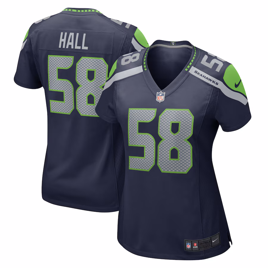 Women's Seattle Seahawks Derick Hall Nike College Navy  Game Jersey - ujerseystore
