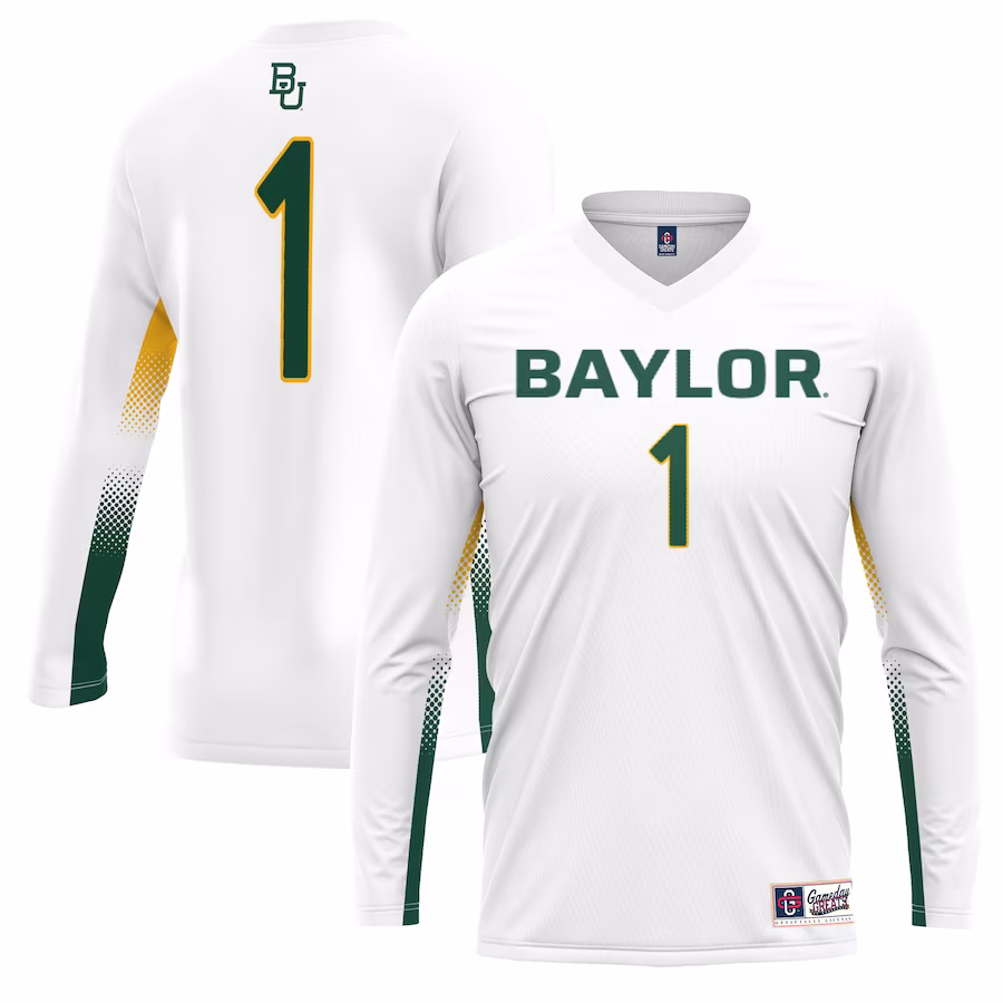 #1 Baylor Bears GameDay Greats Unisex Lightweight Volleyball Jersey - White - ujerseystore