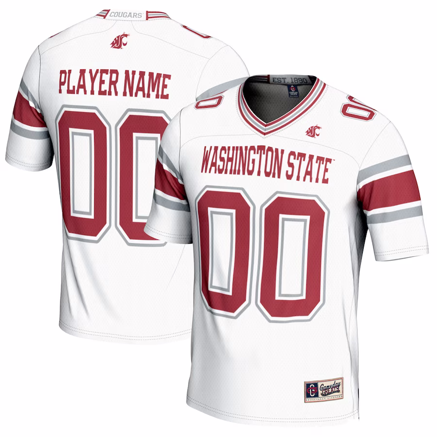 Washington State Cougars GameDay Greats Youth NIL Pick-A-Player Football Jersey - White - ujerseystore