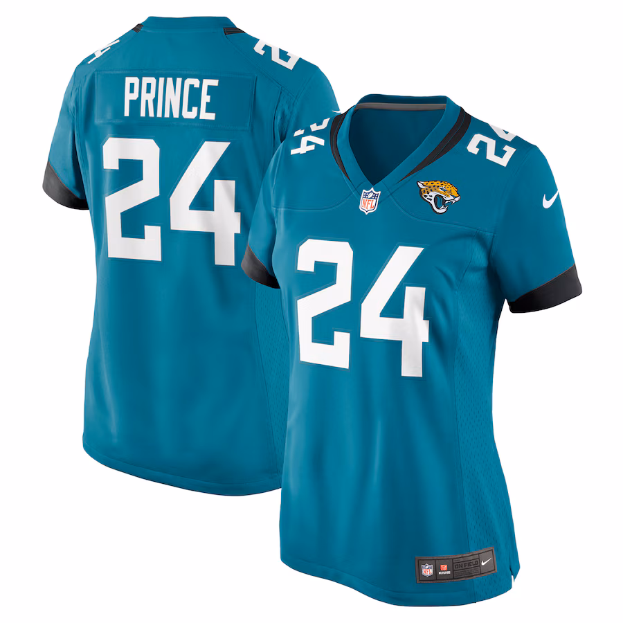 Women's Jacksonville Jaguars De’Antre Prince Nike Teal Game Jersey - ujerseystore