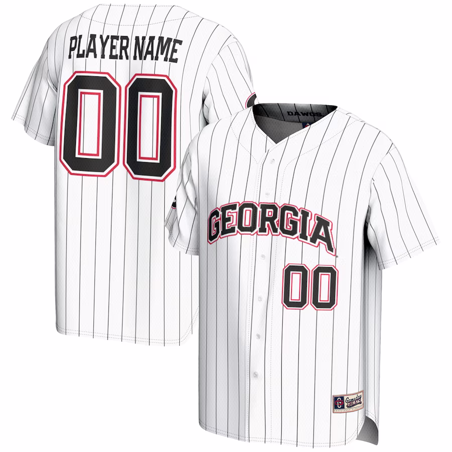 Georgia Bulldogs GameDay Greats Youth NIL Pick-A-Player Lightweight Baseball Jersey - White - ujerseystore