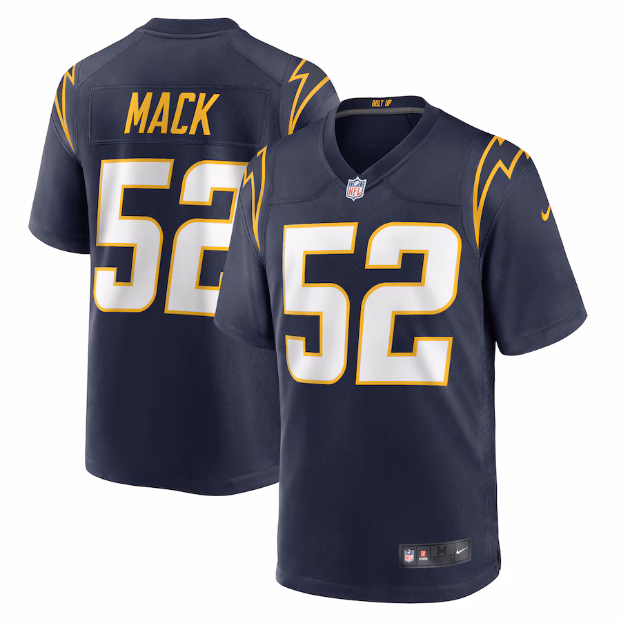 Men's Los Angeles Chargers Khalil Mack Nike Navy Alternate Game Jersey - ujerseystore