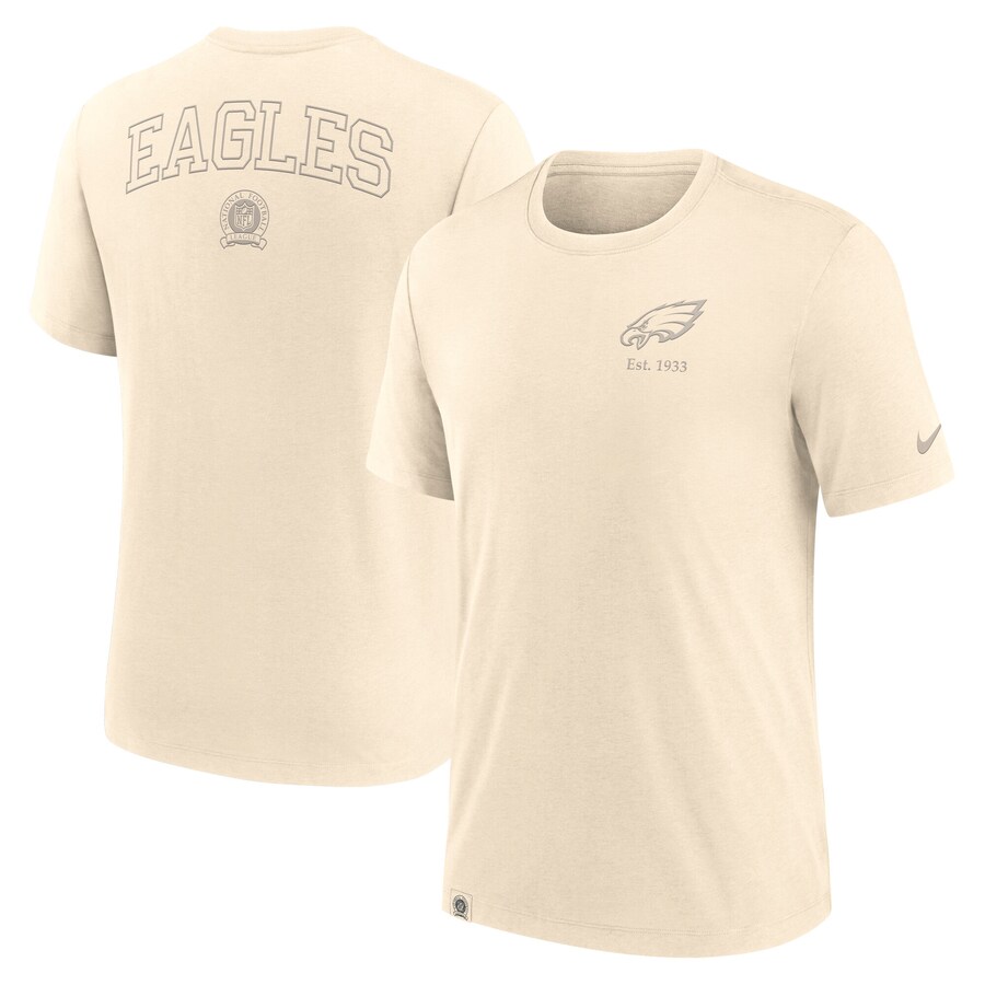 Men's Philadelphia Eagles Nike Cream Glory Tri-Blend T-Shirt - ujerseystore