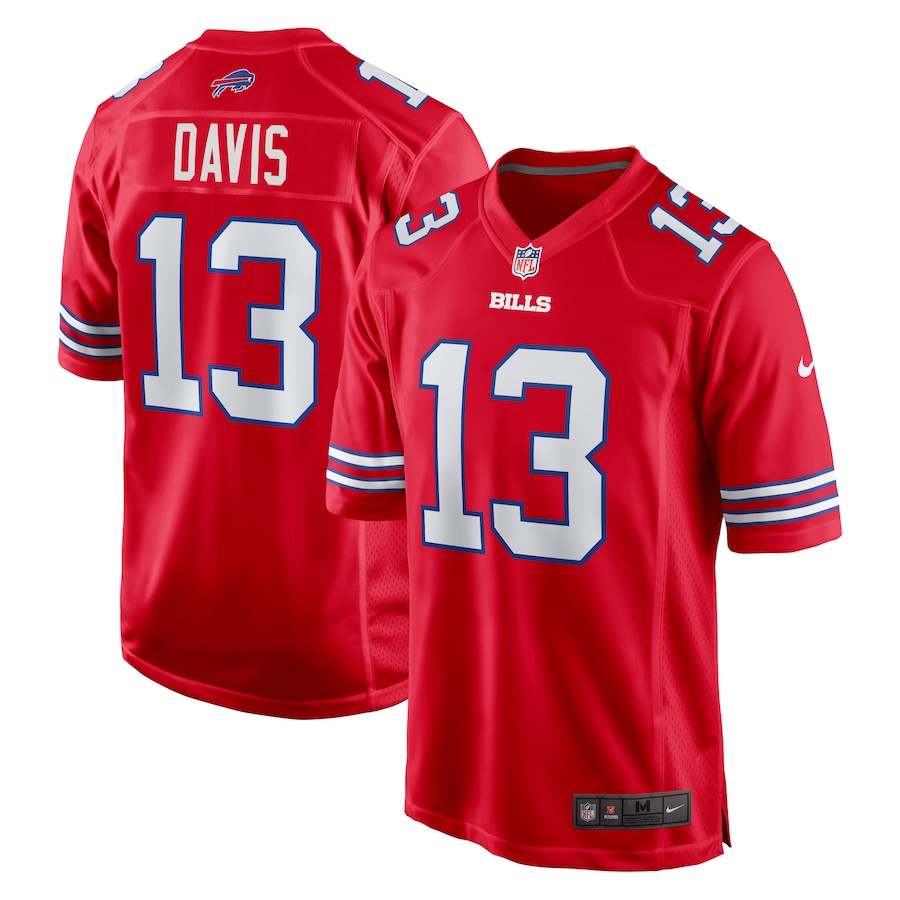 Men's Buffalo Bills Gabe Davis Nike Red Alternate Game Jersey - ujerseystore
