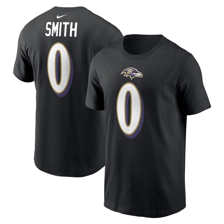 Men's Baltimore Ravens Roquan Smith Nike Black Player Name & Number T-Shirt - ujerseystore