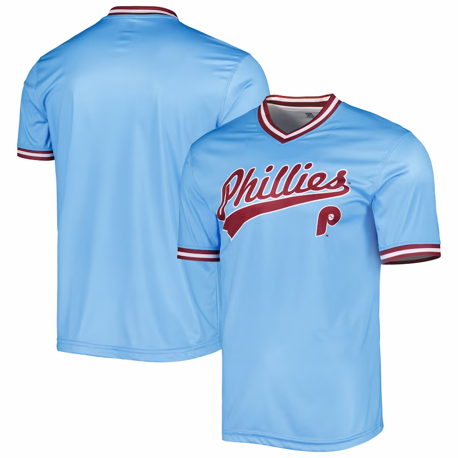 Men's Philadelphia Phillies Stitches Light Blue Cooperstown Collection Team Jersey - ujerseystore