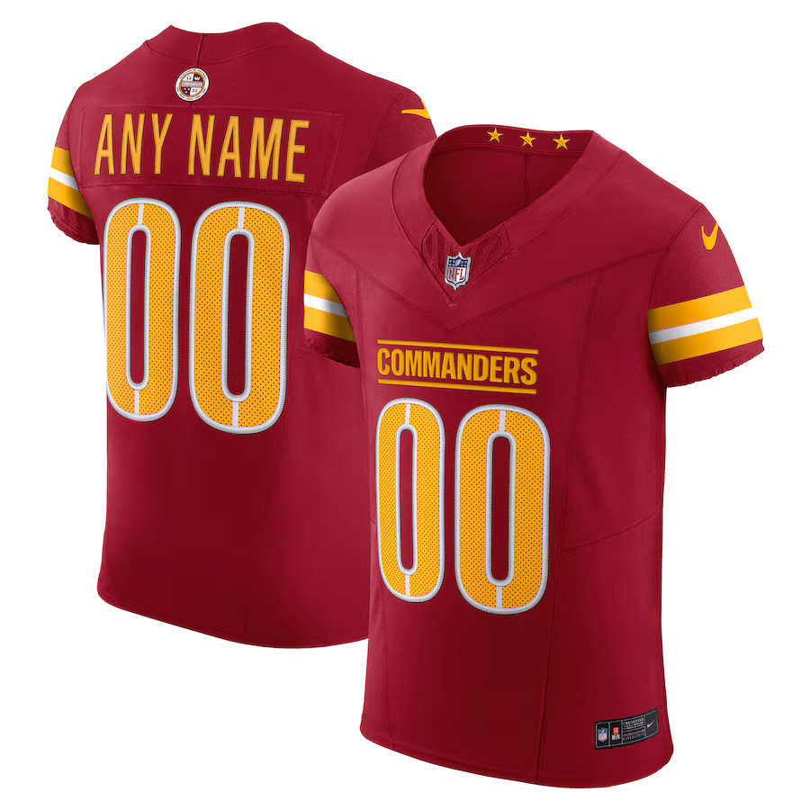 Men's Washington Commanders Nike Burgundy Team Vapor F.U.S.E. Elite Custom Jersey - ujerseystore