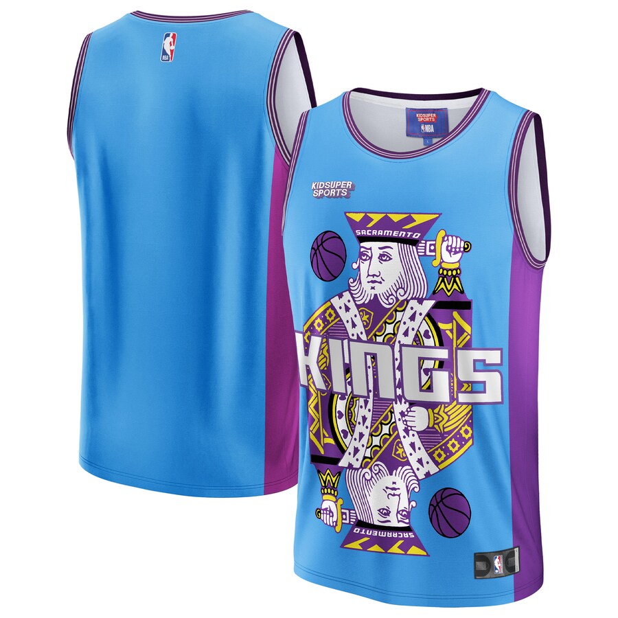 Unisex Sacramento Kings NBA & KidSuper Studios by Fanatics Blue Hometown Jersey - ujerseystore