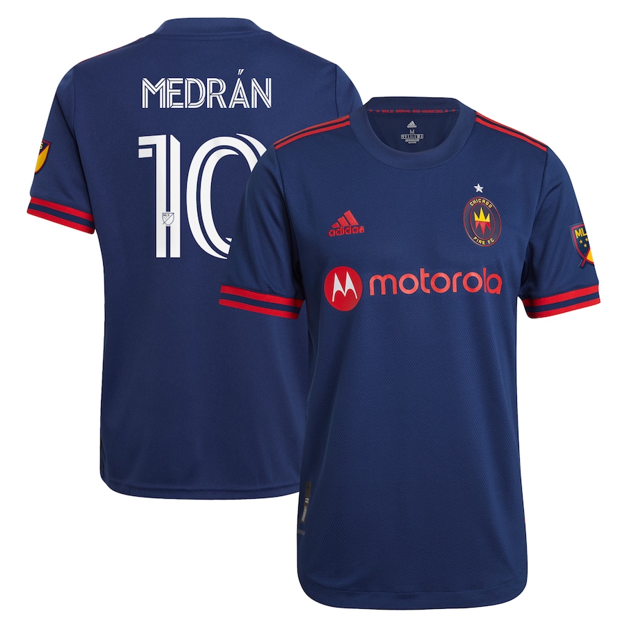 Men's Chicago Fire Álvaro Medrán adidas Navy 2021 Primary Authentic Player Jersey - ujerseystore