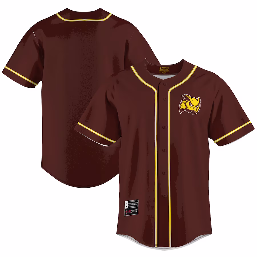 Rowan Profs GameDay Greats  Lightweight Baseball Jersey - Brown - ujerseystore