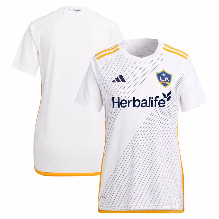 Women's LA Galaxy  adidas White 2024 Angeleno Kit Replica Jersey - ujerseystore
