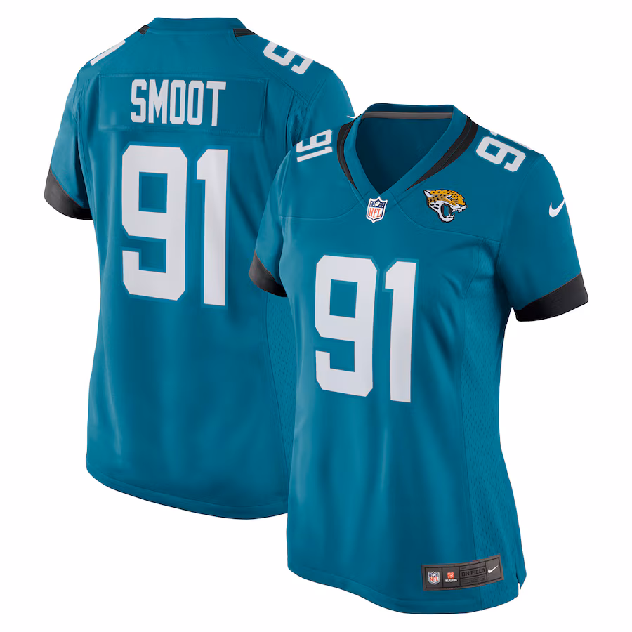 Women's Jacksonville Jaguars Dawuane Smoot Nike Teal Nike Game Jersey - ujerseystore