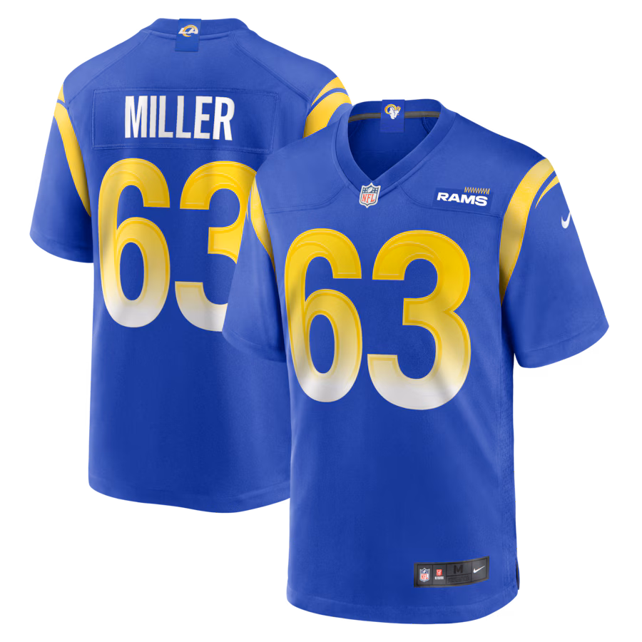 Men's Los Angeles Rams Grant Miller Nike Royal  Game Jersey - ujerseystore