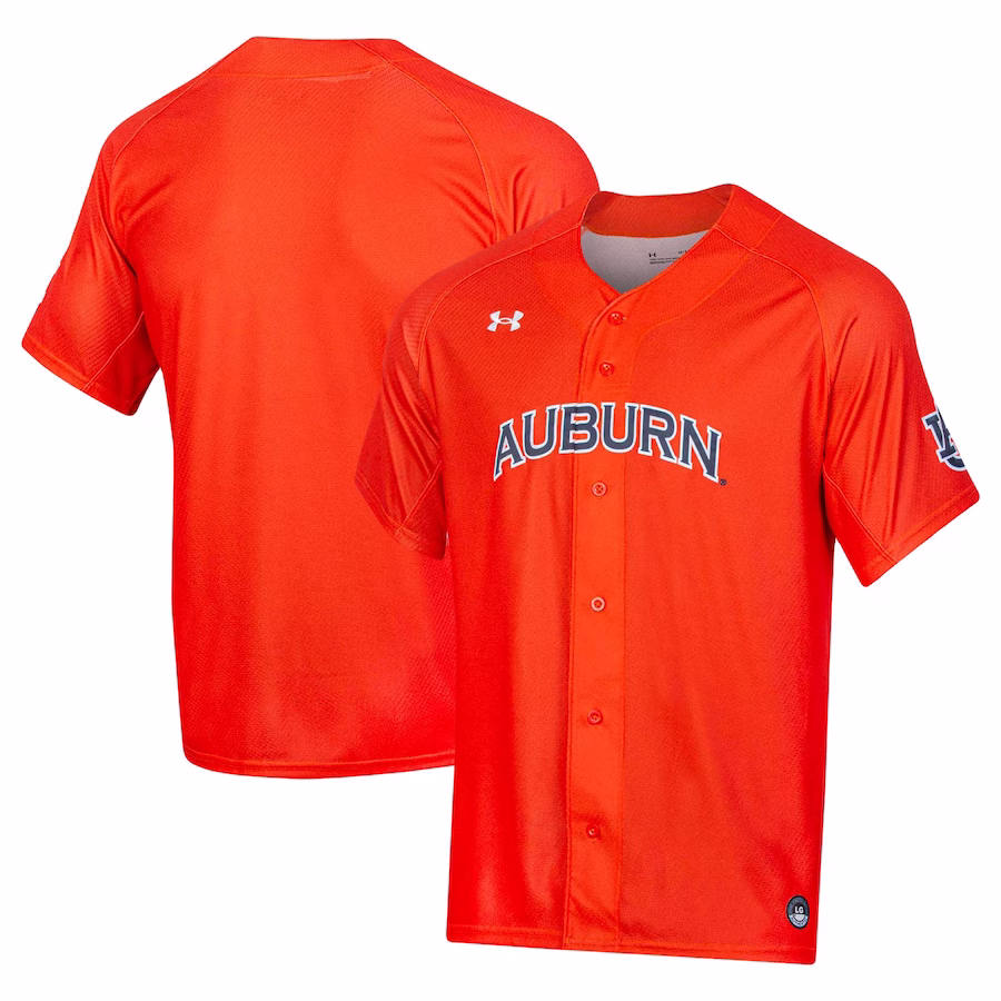 Auburn Tigers Under Armour Replica Baseball Jersey - Orange - ujerseystore