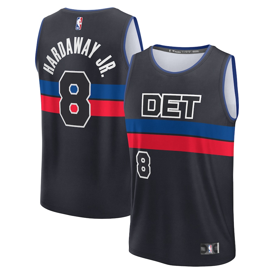 Men's Detroit Pistons Tim Hardaway Jr. Fanatics Black Fast Break Player Jersey - Statement Edition - ujerseystore