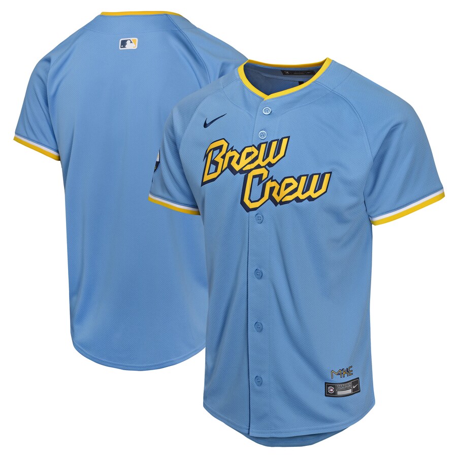 Youth Milwaukee Brewers  Nike Powder Blue City Connect Limited Jersey - ujerseystore