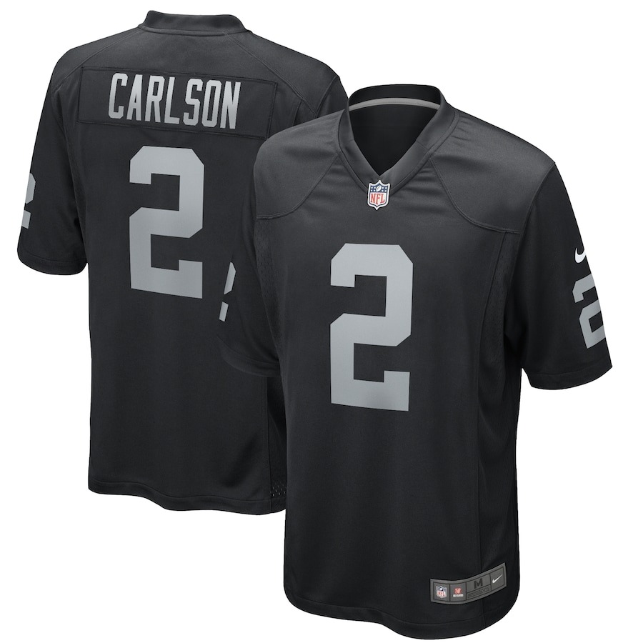 Men's Las Vegas Raiders Daniel Carlson Nike Black Game Player Jersey - ujerseystore