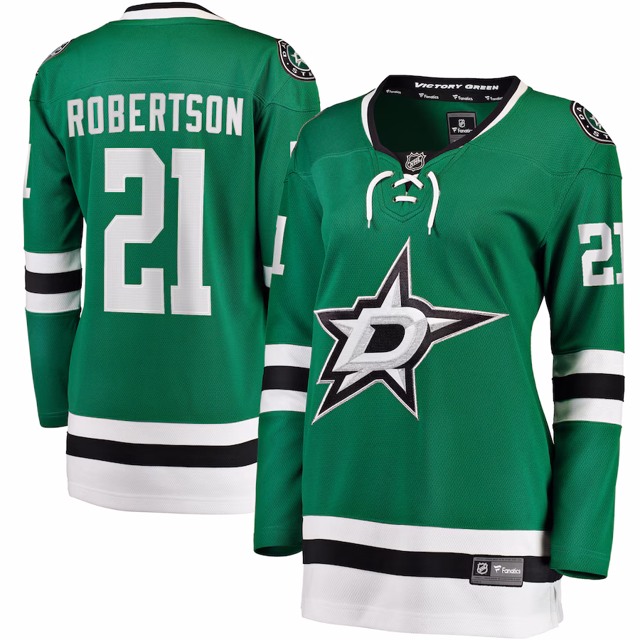 Women's Dallas Stars Jason Robertson Fanatics Kelly Green Home Breakaway Jersey - ujerseystore