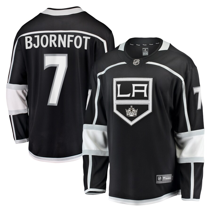 Men's Los Angeles Kings Tobias Bjornfot Fanatics Branded Black Home Breakaway Player Jersey - ujerseystore
