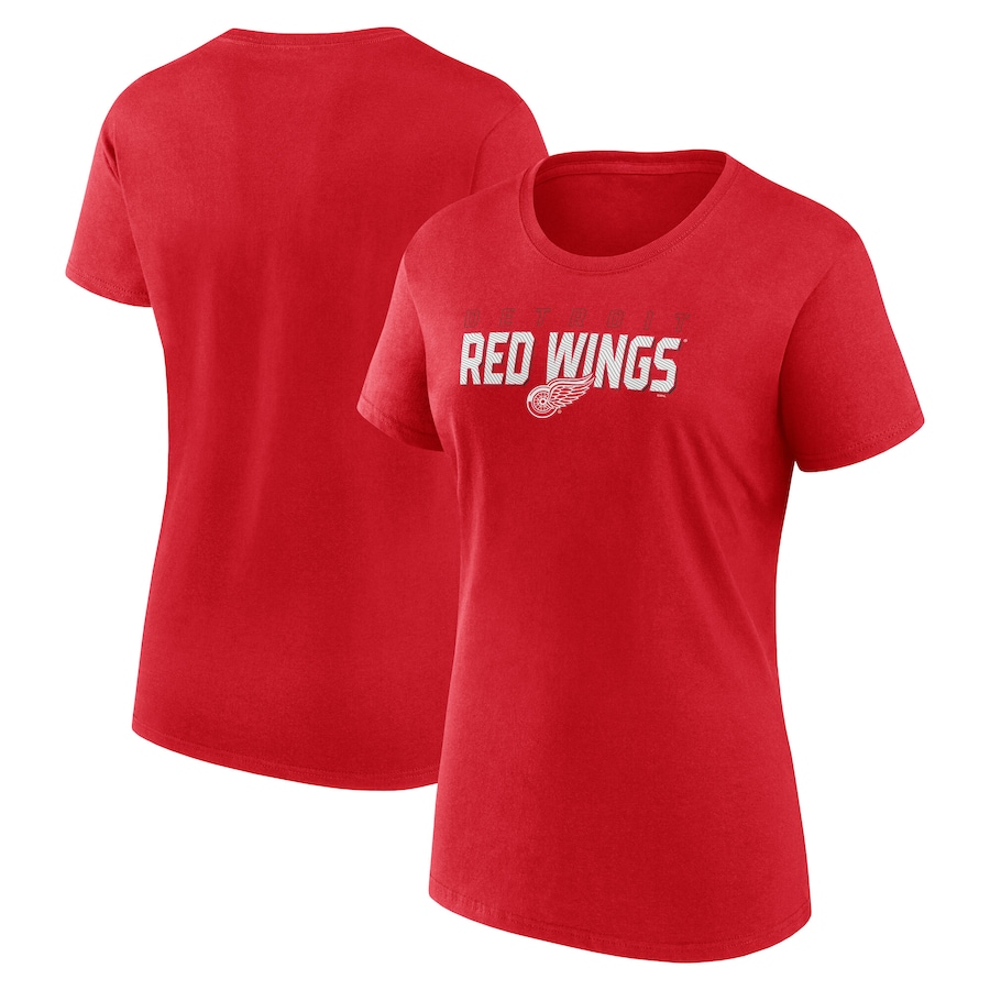Women's Detroit Red Wings Red Launch Scoop Neck T-Shirt - ujerseystore