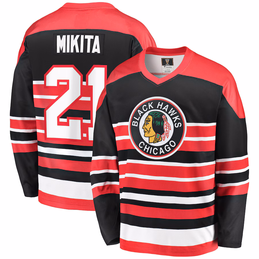 Men's Chicago Blackhawks Stan Mikita Fanatics Red Premier Breakaway Retired Player Jersey - ujerseystore