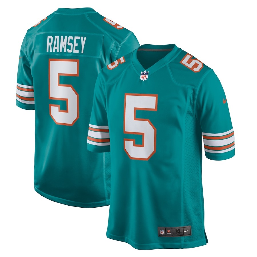 Men's Miami Dolphins Jalen Ramsey Nike Aqua Alternate Game Jersey - ujerseystore