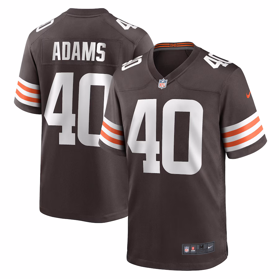 Men's Cleveland Browns Matthew Adams Nike  Brown Team Game Jersey - ujerseystore
